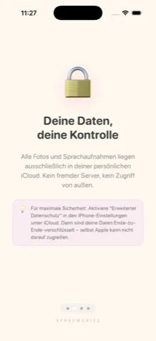 FluffyDex Onboarding: Deine Daten, deine Kontrolle
