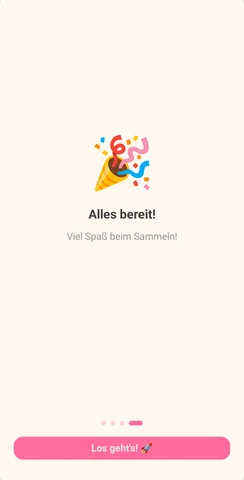 FluffyDex Onboarding auf Android: Alles bereit