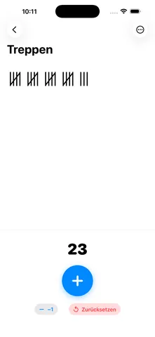Tallyo auf dem iPhone: Strichliste mit gezählten Strichen